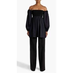 NEW GABRIELA HEARST off-the-shoulder top in black